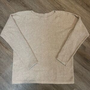 Talbots | Beige Shimmer Knit Sweater | Size M